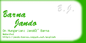 barna jando business card